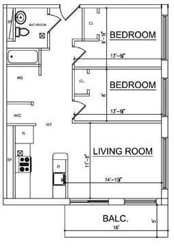 2BR/1BA - Ocean Blue