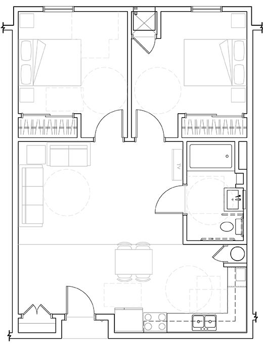 Two Bedroom - Riverview Senior Residences