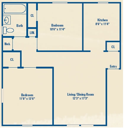 2BR/1BA - Westhills Square Apartments