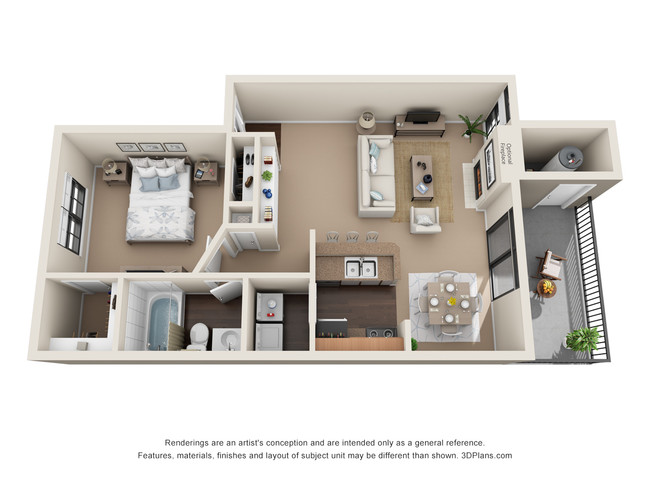 Floorplan - Waters Edge Apartment Homes