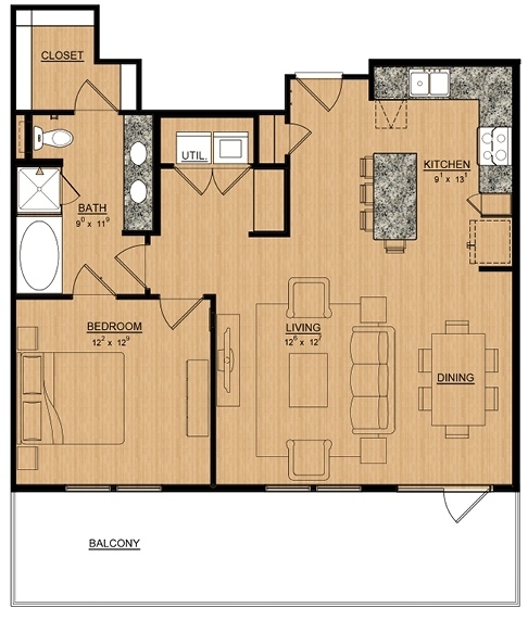 Floorplan - Magnolia Lofts on Vickery