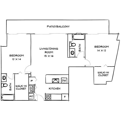 Floorplan - Bay Parc Apartment Homes