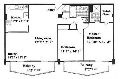 2BR/2BA - Heritage Tower Condominium