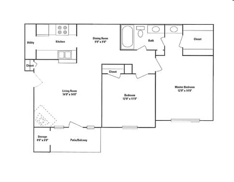 2BR/1BA - Enclave at Eagle Creek Apartments
