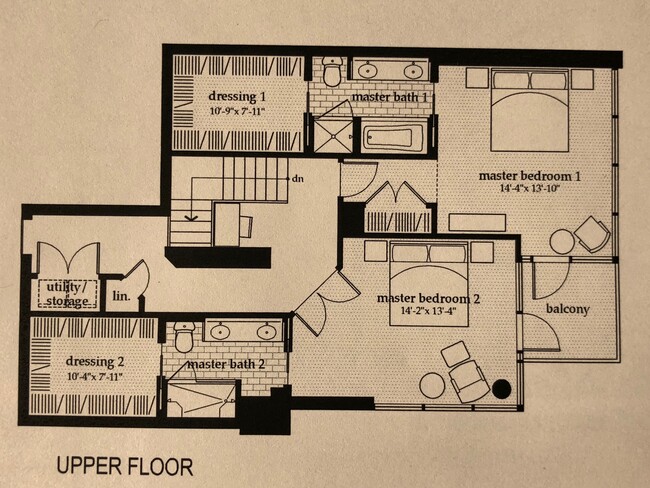 Upper Floor Plan - 836 S Curry St