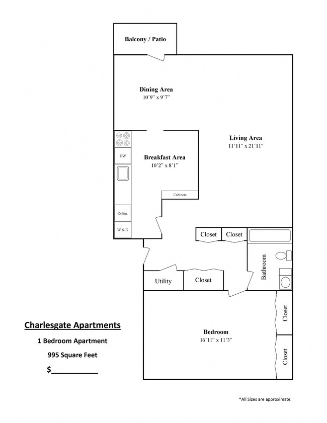 Floorplan - Charlesgate Apartments