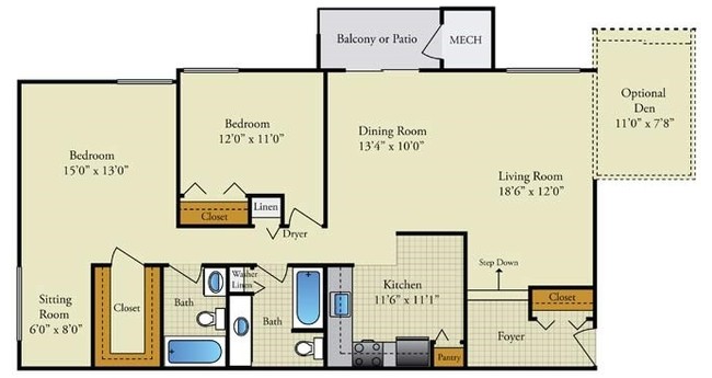 2BR/2BA - The Forest Apartments