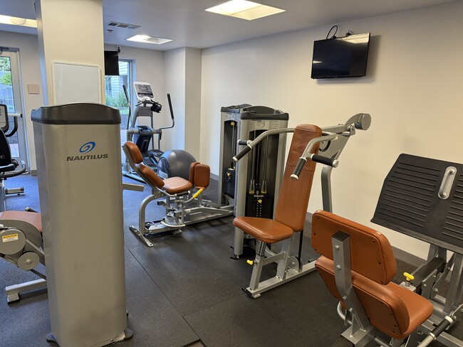 A fully equipped fitness center to meet all your workout needs. - 1655 N California Blvd