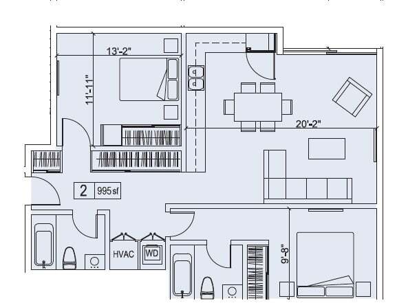 Floorplan - Lido Apartments - 3714 Kelton