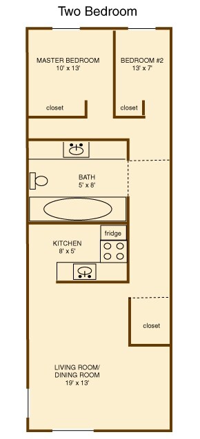 2BR/1BA - Malaga Villa Apartments