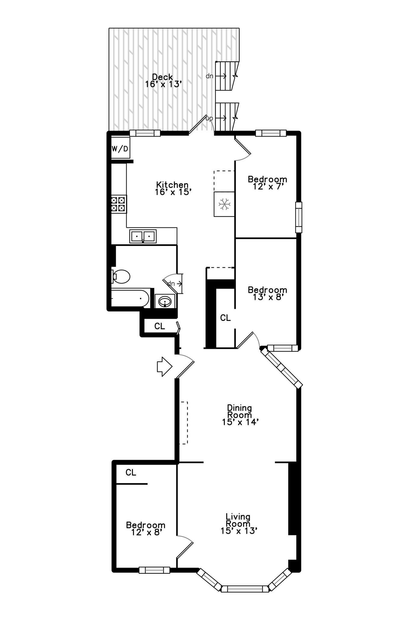 Unit Floor Plan - 1365 N Leavitt St
