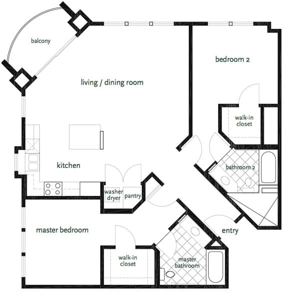 2BR/2BA - Wilshire Apartments