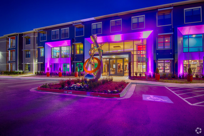 Property Entrance at Night