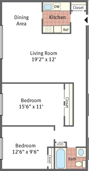 2BR/2BA - Ridge Carlton Apartments