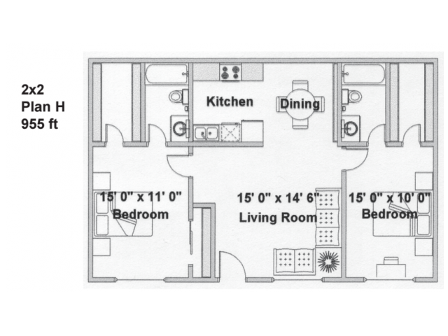 Floorplan - SunBlossom Cottages