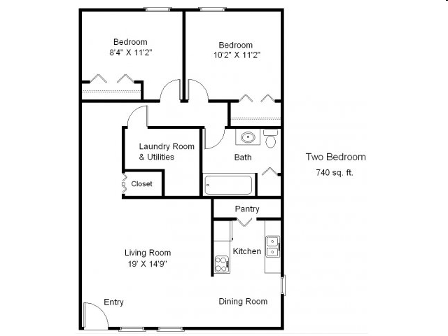 2BR/1BA - Covington Pointe