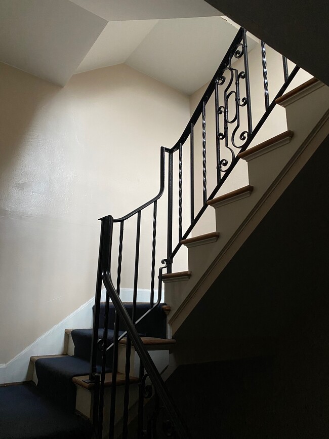 Interior Stairwell, Wrought Iron Details - 3226 Country Club Rd