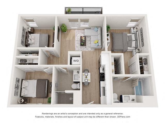 Floorplan - Evani 3223 Wilshire