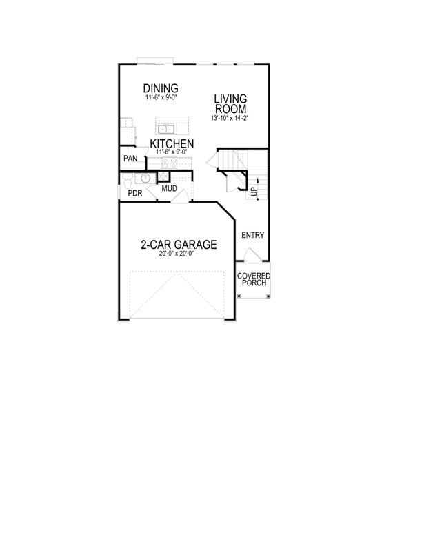 Downstairs Floor Plan - 103 E 700 N