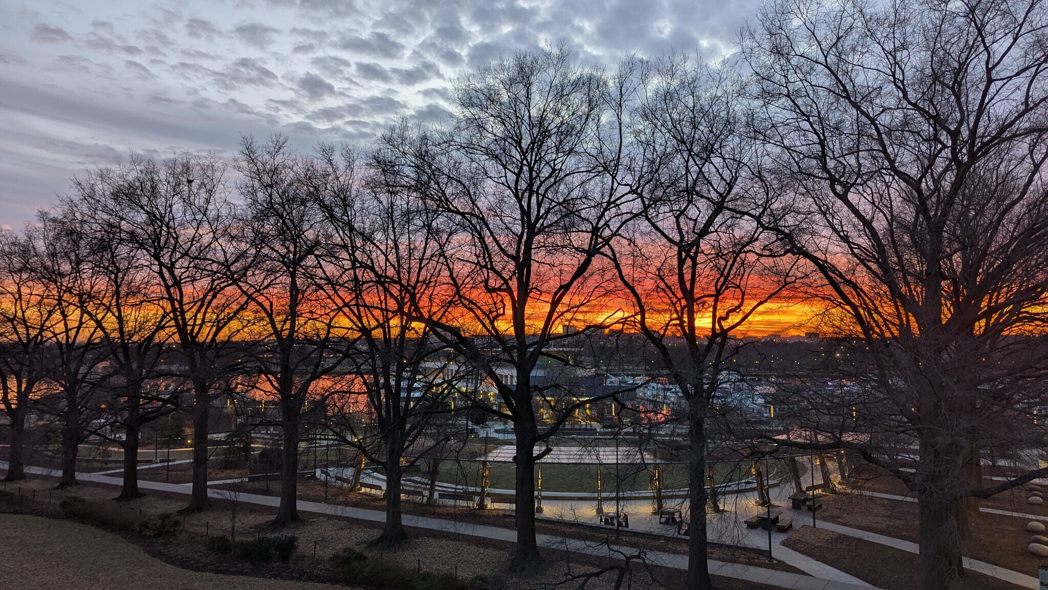 Dramatic sunsets over Waterfront Park and the Washington Channel beyond. - 490 M St SW