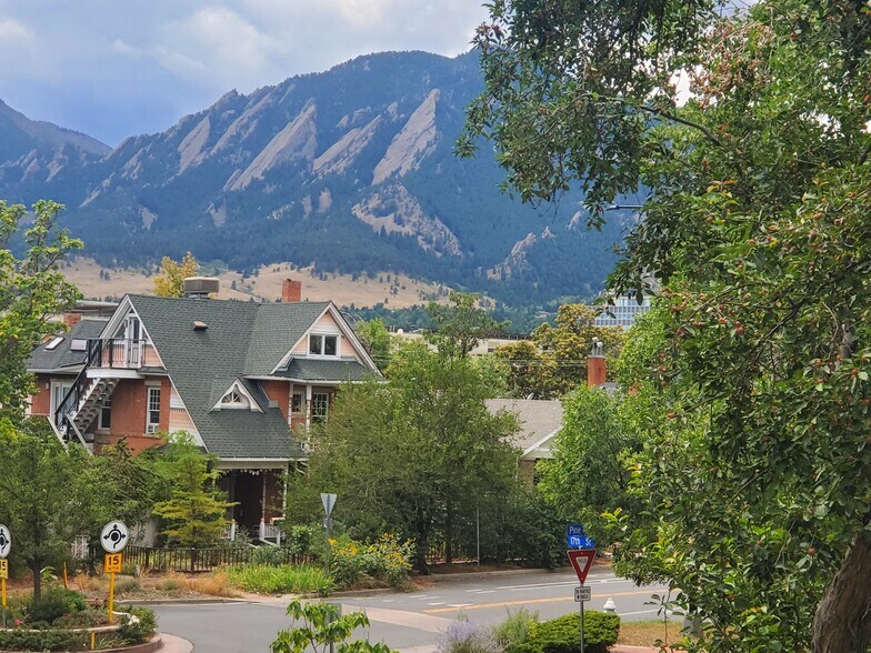 flatirons view from private deck - 1709 Pine St