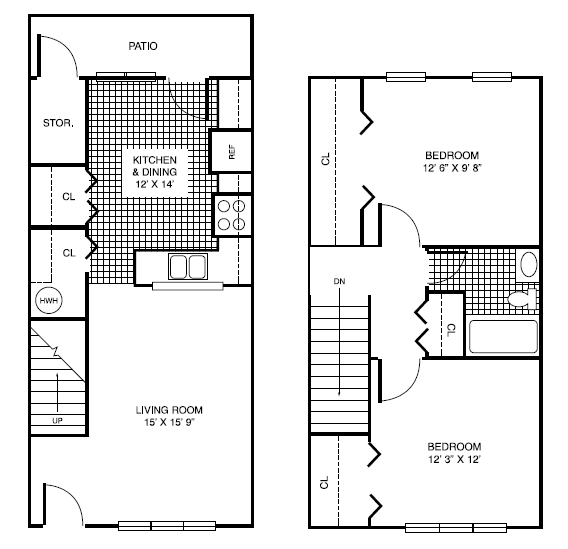 2BR/1BA - Harvestview Apartments