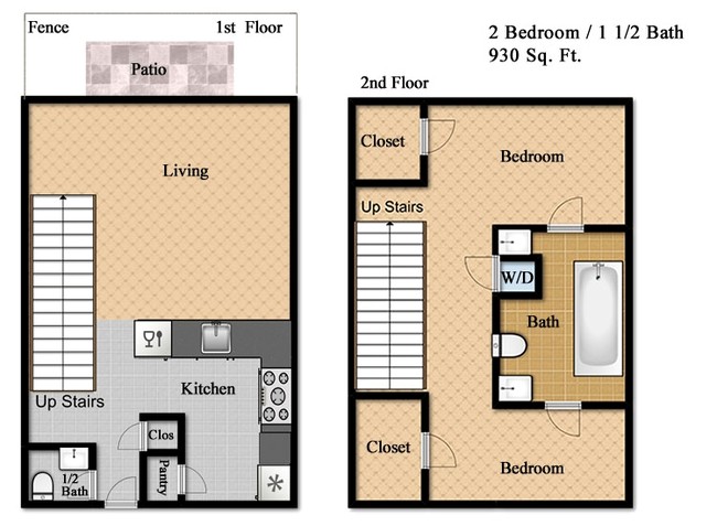 2BR/1.5BA - Round Rock Townhomes