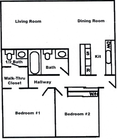 2BR 1.5BA - Willow Terrace