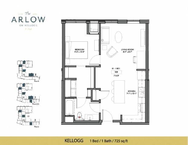 Floorplan - The Arlow on Kellogg