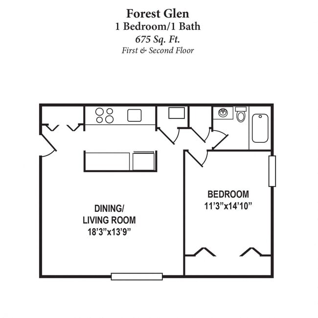 Floorplan - Forest Park Apartments