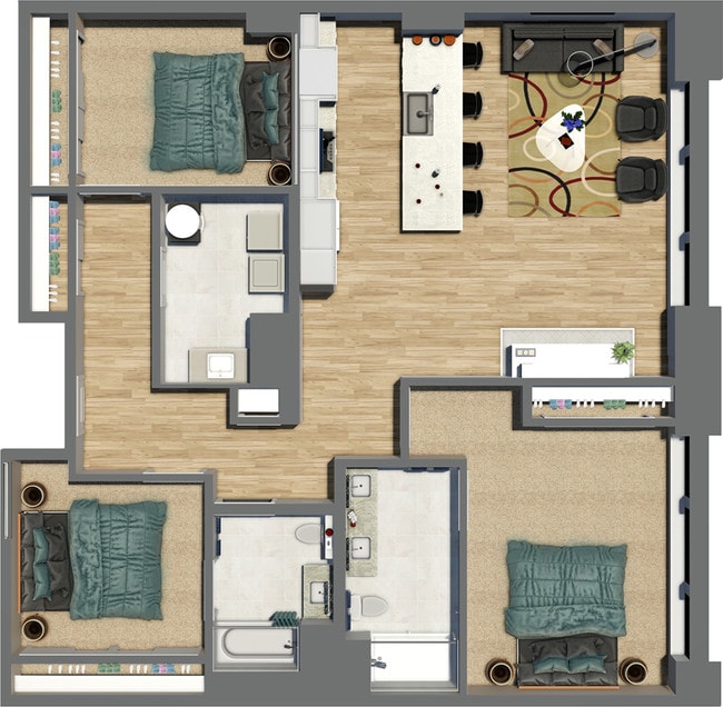 Floorplan - Residences at Halle