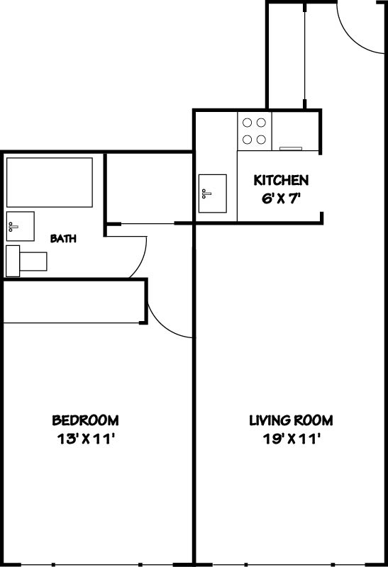 1BR/1BA - Knickerbocker Apartments