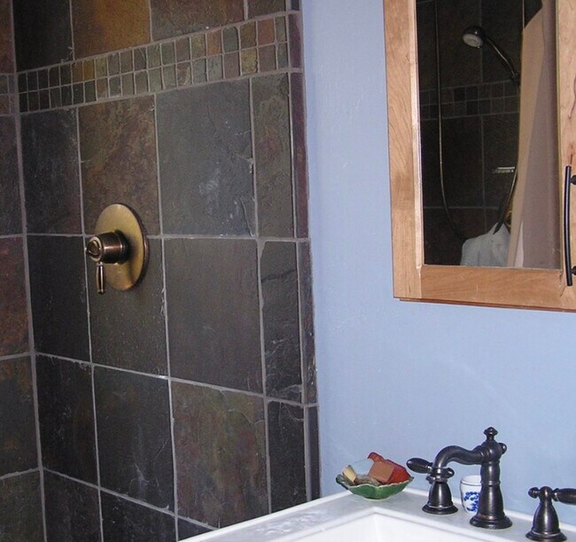 2 person shower overlooking hot tub and bamboo garden - 132 Anthony St