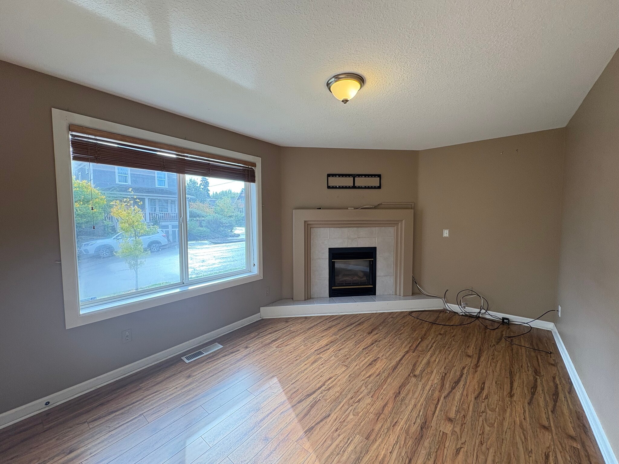 living room w/ gas fireplace - 321 N Mason St