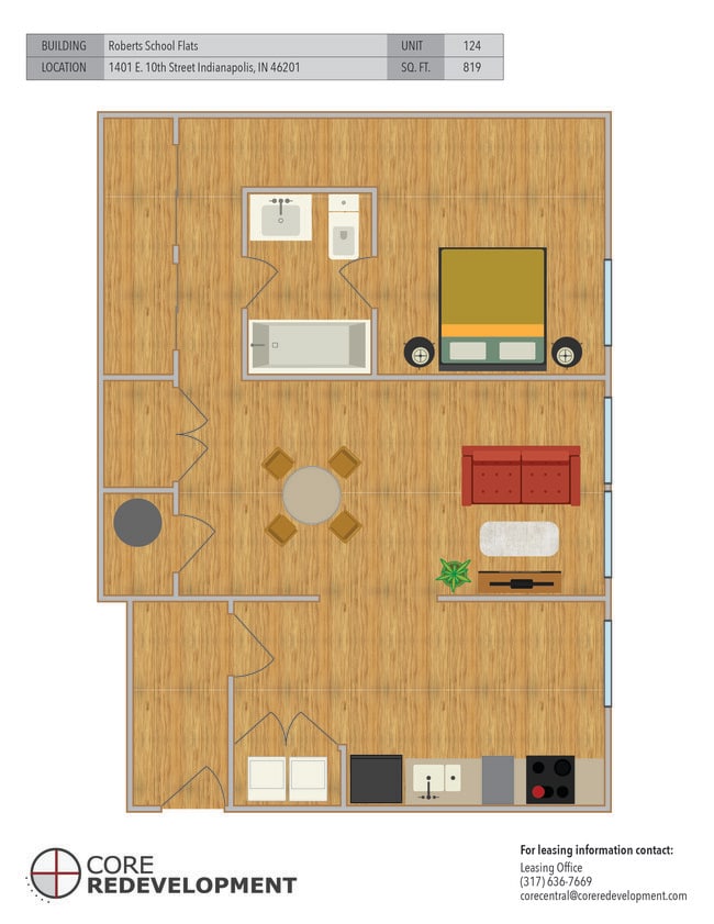 Floorplan - Roberts School Flats