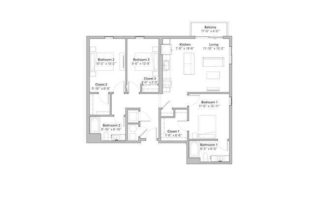 Floorplan - Melody on Main