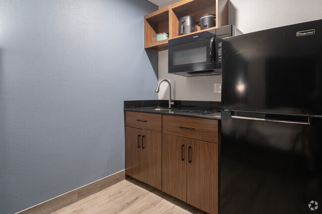 Studio - 300SF - Kitchenette - The Studios at Channelview