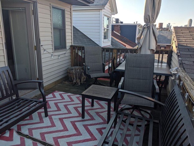 upstairs deck west view - 2415 Wrights Way