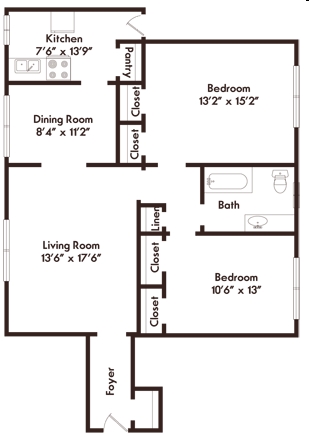 2BR/1BA - The Raleigh Apartments