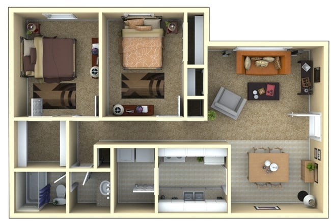 2BR/1BA - Sawbranch Apartments