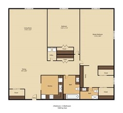 2BR/1.5BA - Northtowne Apartments