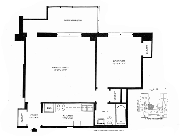 1BR/1BA - Peachtree Towers Condominiums