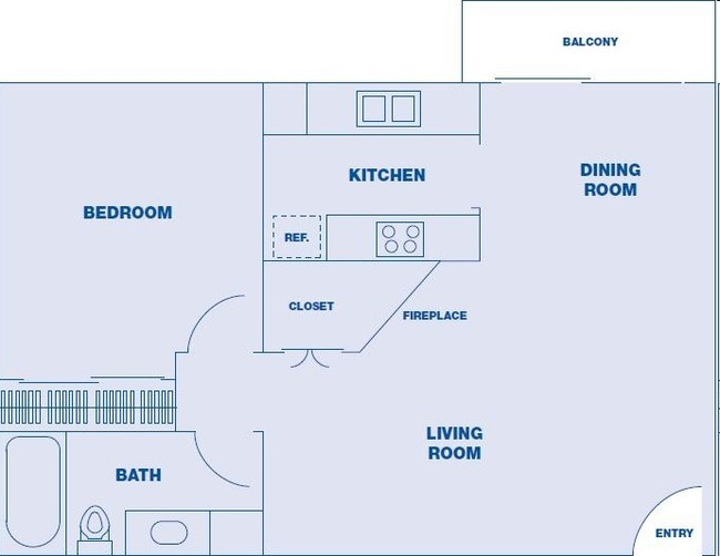 1BR/1BA - Warner Courtyard Apartments