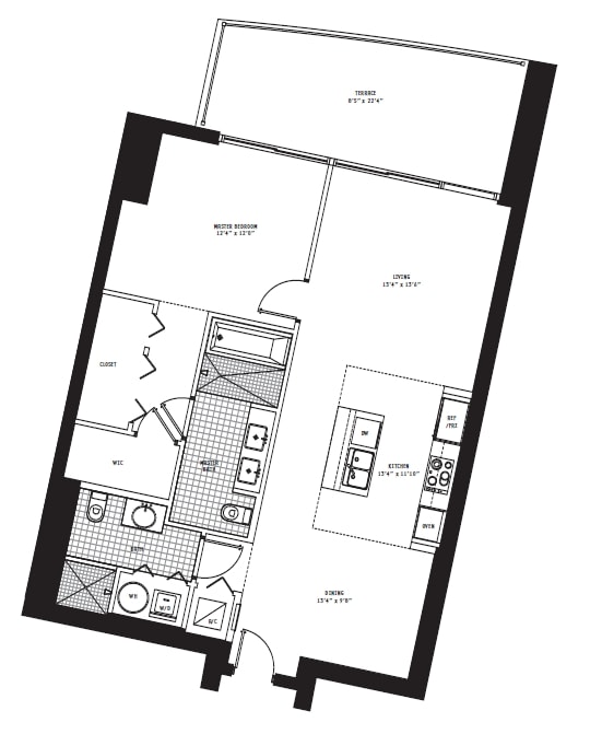 1BR/1.5BA - 900 Biscayne