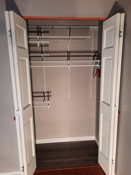 Entry hallway closet with adjustable shelving - 434 Clinton Pl