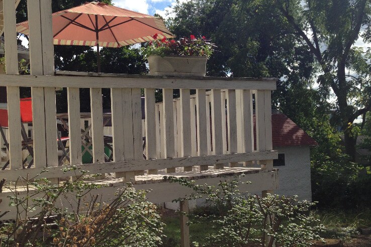 Private deck with mountain views - 202 Delaware Ave