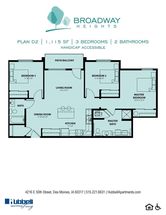 Plan D2 - Broadway Apartments at Capitol Heights