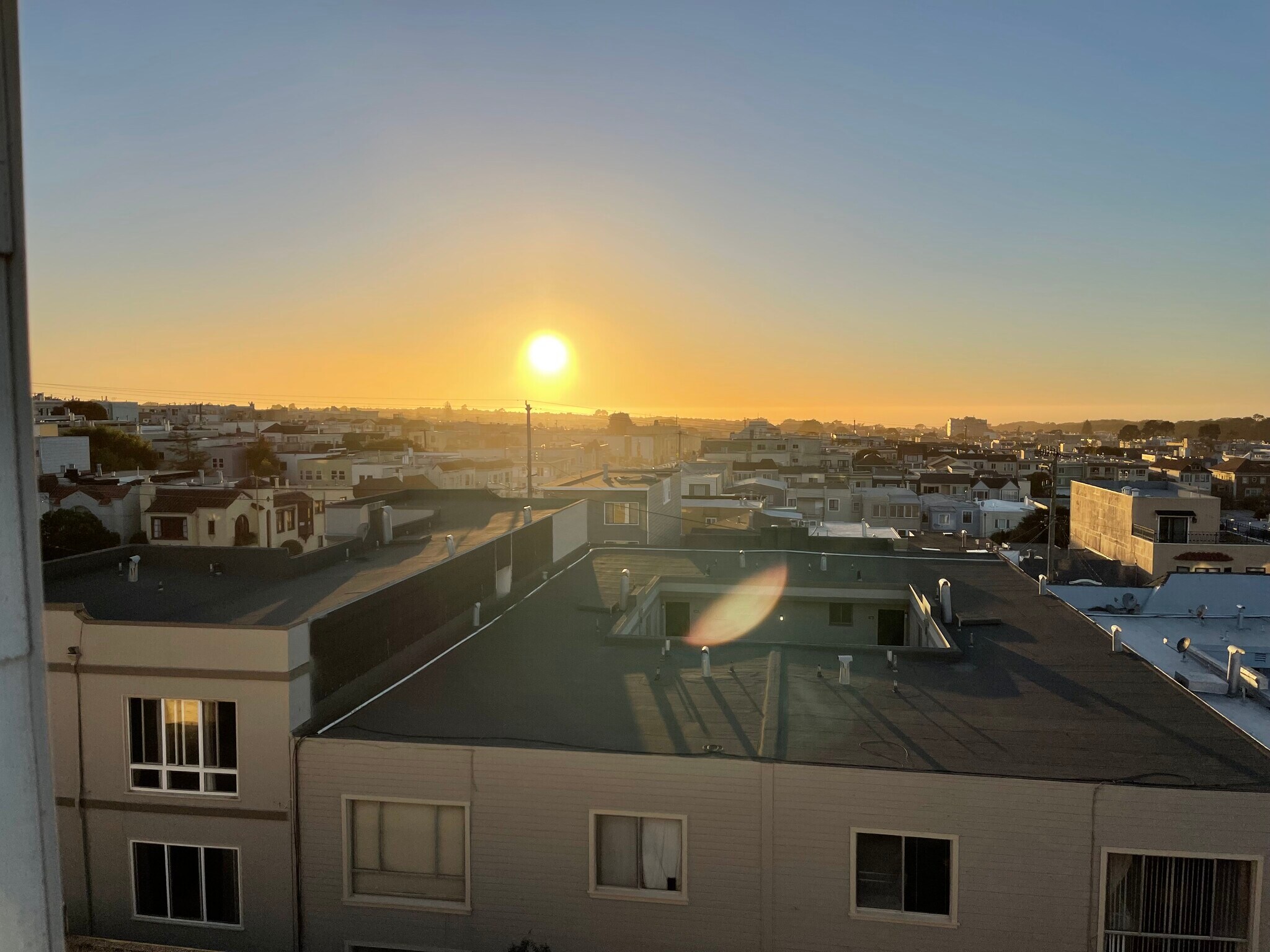 SUNSET FROM LIVING ROOM - 1120 Judah St