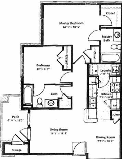 Floorplan - O'Fallon Lakes Apartments