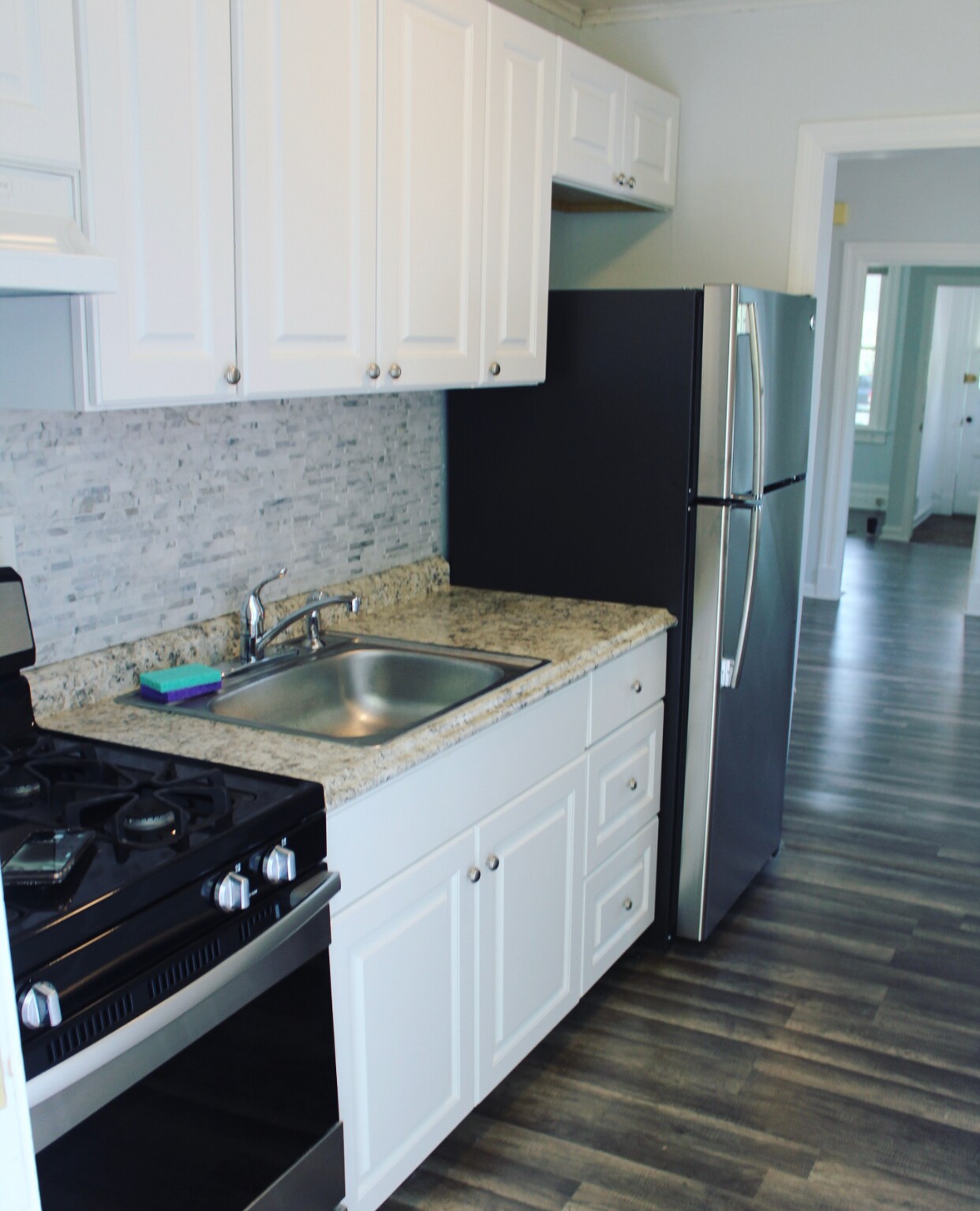 Brand new galley kitchen with stainless steel appliances from private back door entrance - 99 ATLANTIC AVE